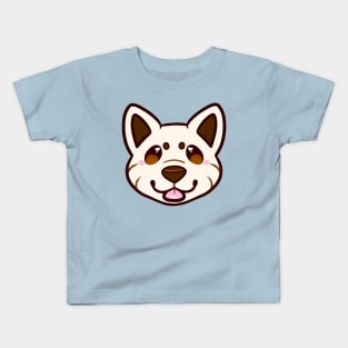 White Shiba Inu Face Kids T-Shirt